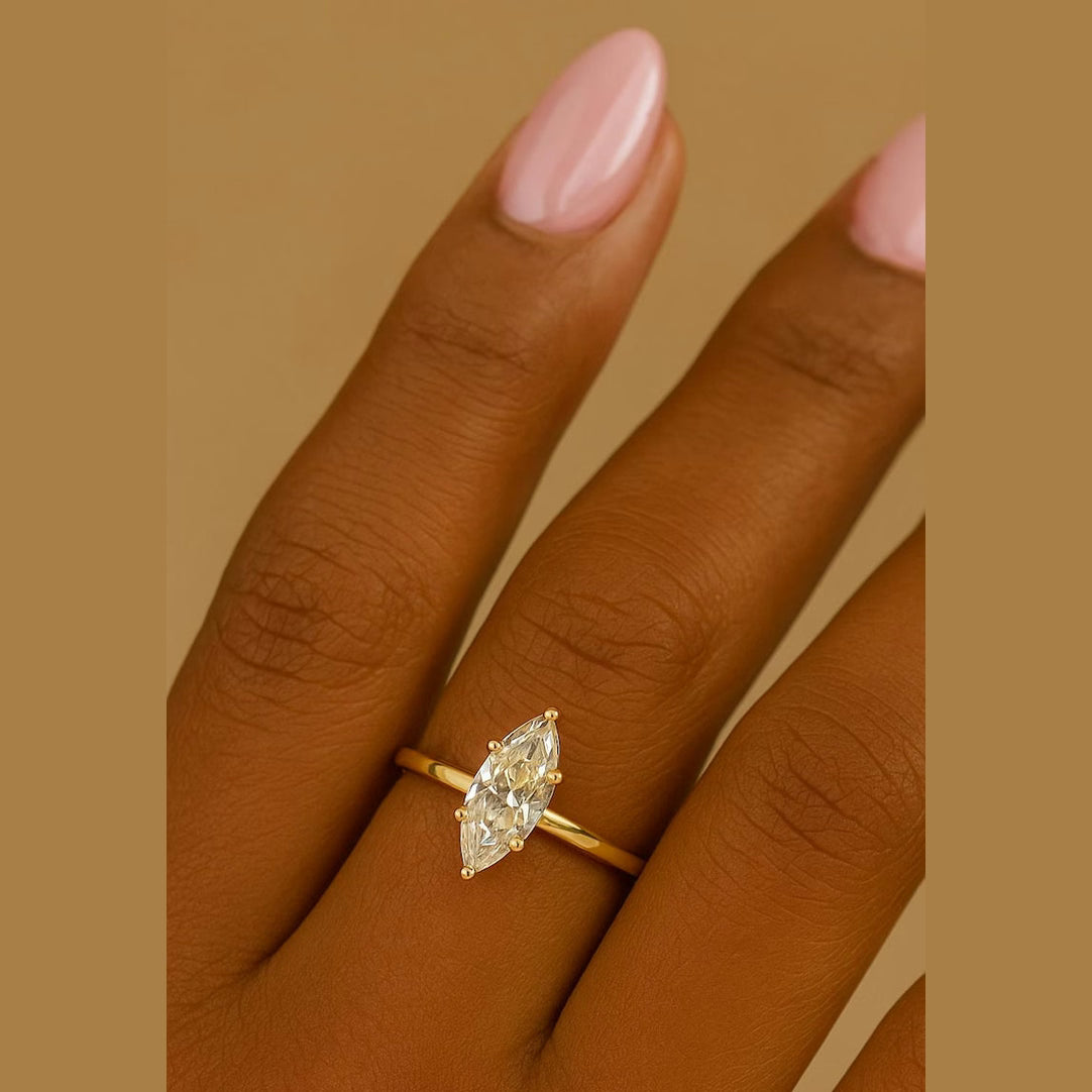 Marquise Cut Moissanite Women's Ring